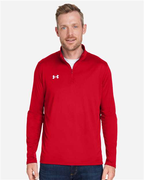 Men's Team Tech™ Quarter-Zip Pullover - Red/ White