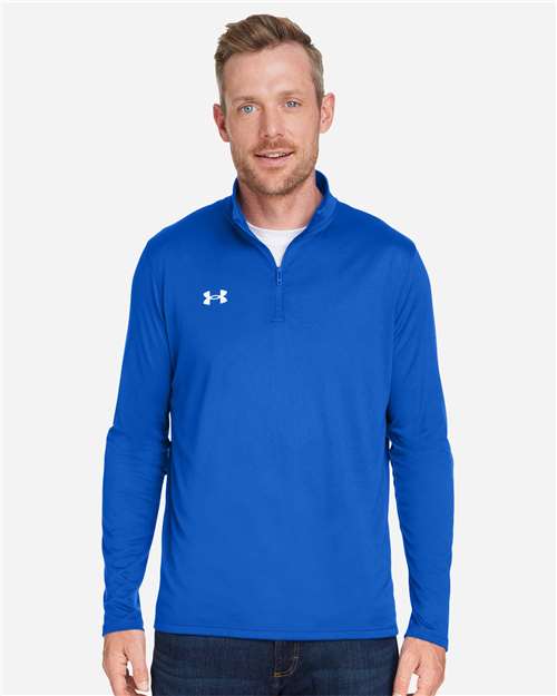 Men's Team Tech™ Quarter-Zip Pullover - Royal/ White