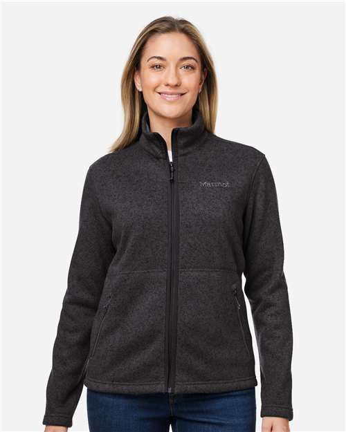 Women's Drop Line Fleece Jacket - Black Heather