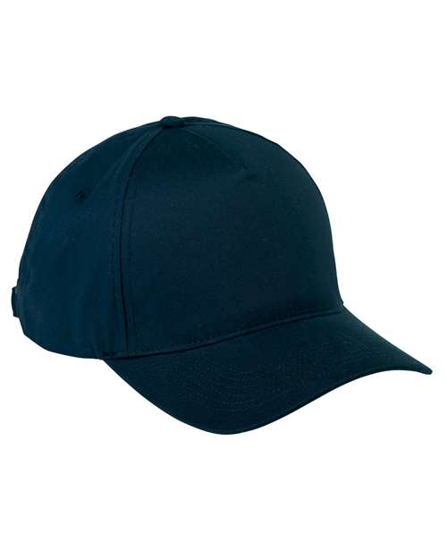 Five-Panel Brushed Twill Cap - Navy