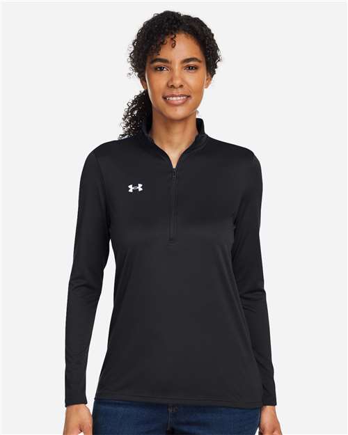 Women's Team Tech™ Half-Zip Pullover - Black/ White