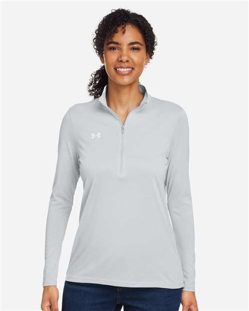Women's Team Tech™ Half-Zip Pullover - Mod Grey Light Heather/ White