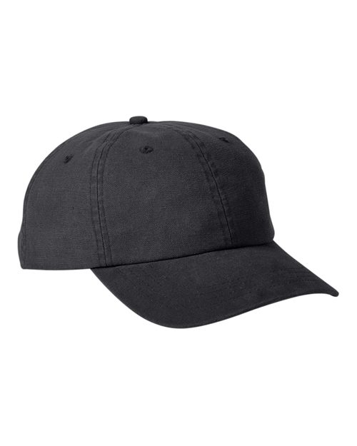 Heavy Washed Canvas Cap - Black