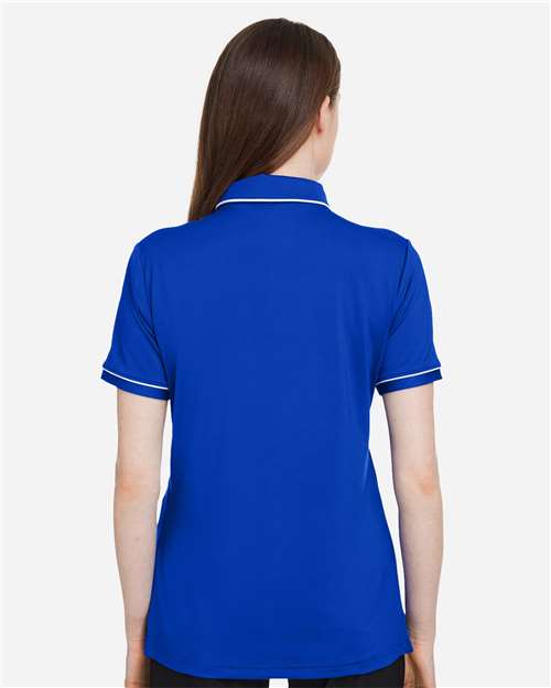 Women's Tipped Teams Performance Polo - Royal/ White