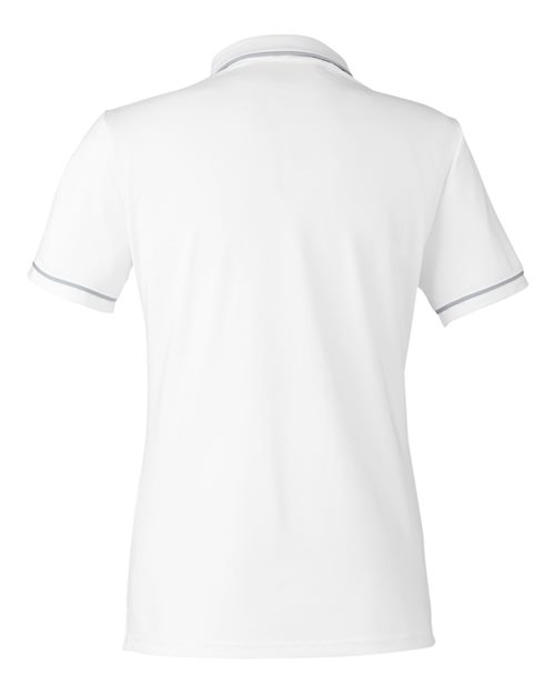 Women's Tipped Teams Performance Polo - White/ Mod Grey