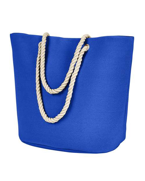 Polyester Canvas Rope Tote - Royal