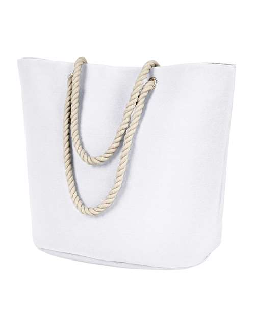 Polyester Canvas Rope Tote - White Sublimation
