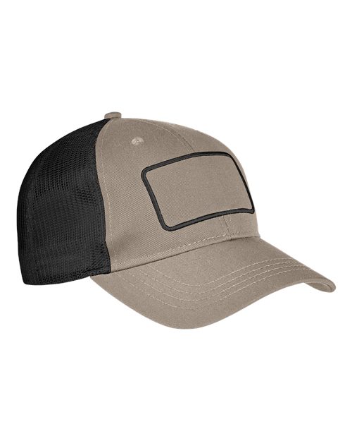 Patch Trucker Cap - Khaki/ Black/ Black
