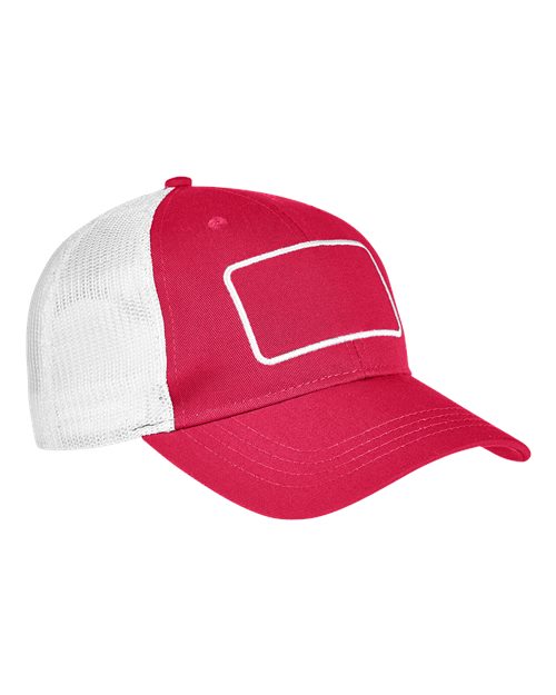 Patch Trucker Cap - Red/ White/ White