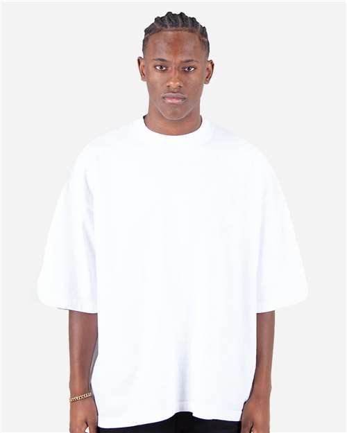 Unisex Max Heavyweight Garment-Dyed Drop Shoulder T-Shirt - White