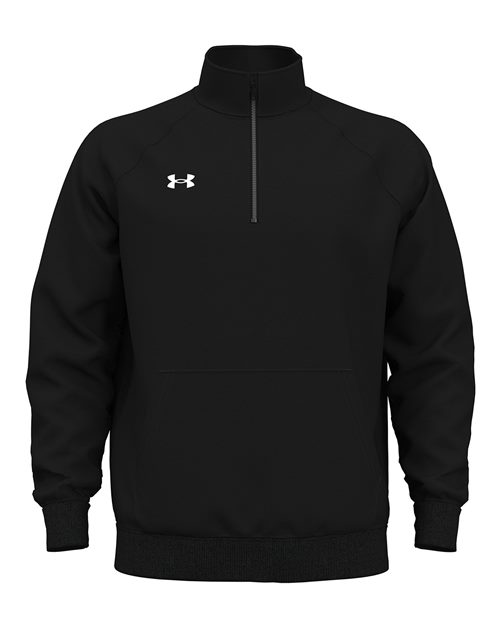 Men's Rival Fleece Quarter-Zip Pullover - Black/ White