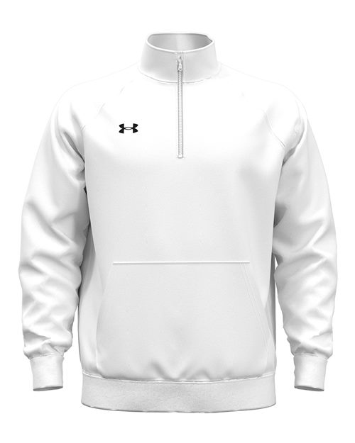 Men's Rival Fleece Quarter-Zip Pullover - White/ Black