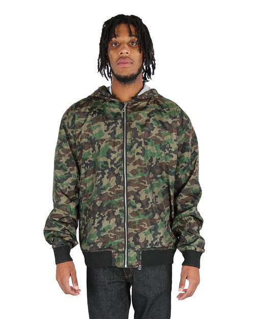 Unisex Windbreaker Jacket - Camo Green