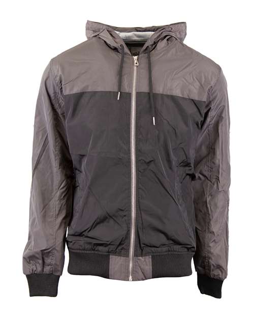 Unisex Windbreaker Jacket - Grey/ Black