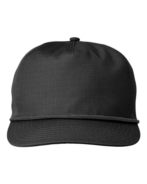 Lariat Ripstop Cap - Black/ Black Rope