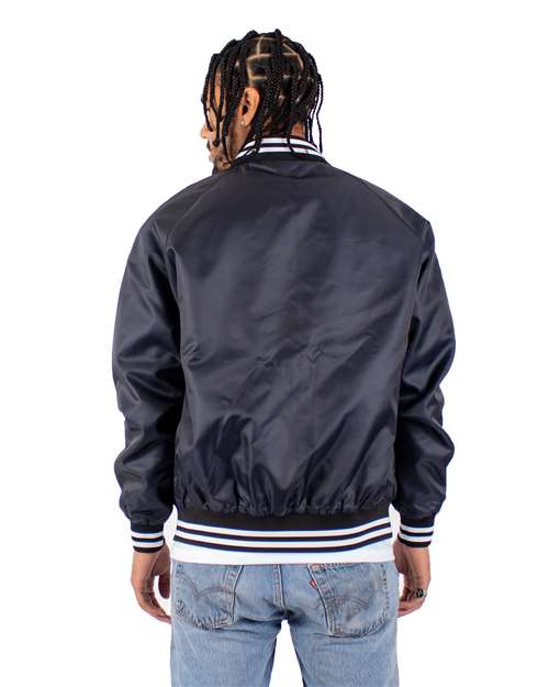 Unisex Varsity Bomber Jacket - Navy