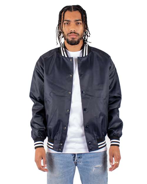 Unisex Varsity Bomber Jacket - Navy