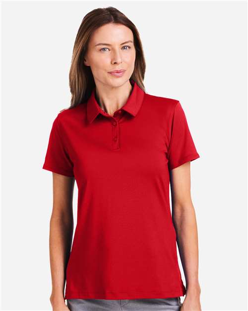 Women's Recycled Polo - Red/ White
