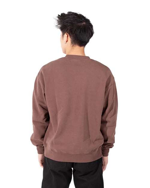Unisex Los Angeles Garment-Dyed Crewneck Sweatshirt - Mocha