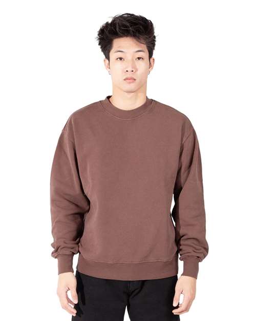 Unisex Los Angeles Garment-Dyed Crewneck Sweatshirt - Mocha