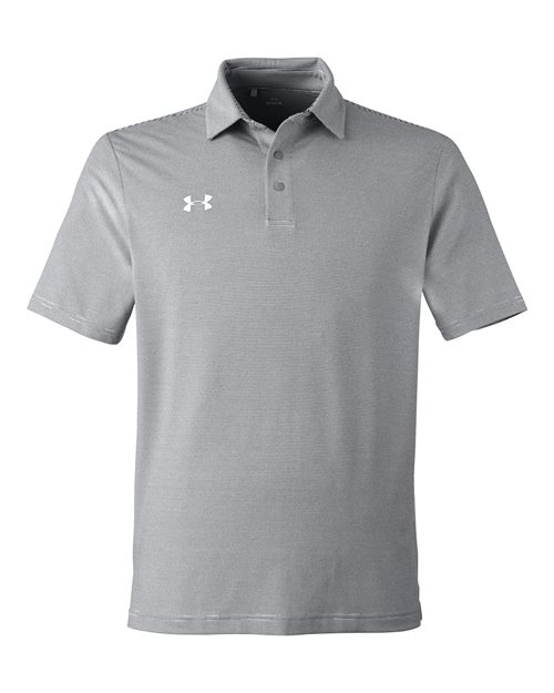 Men's Destin Drive Striped Performance Polo - Mod Grey/ White