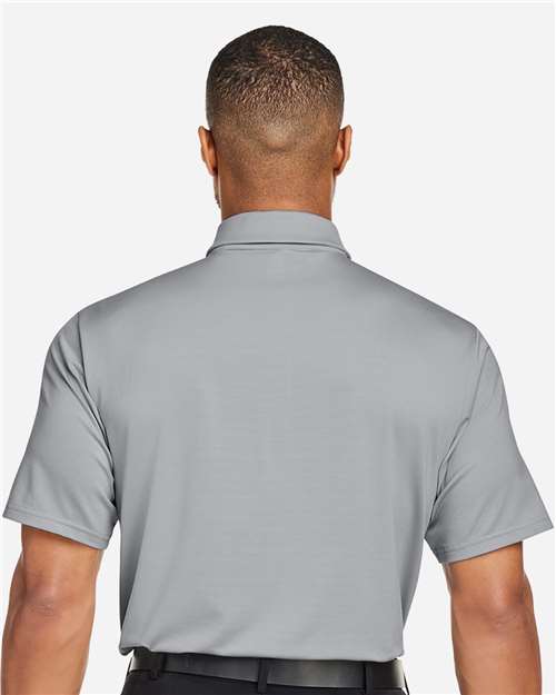 Men's Destin Drive Striped Performance Polo - Mod Grey/ White