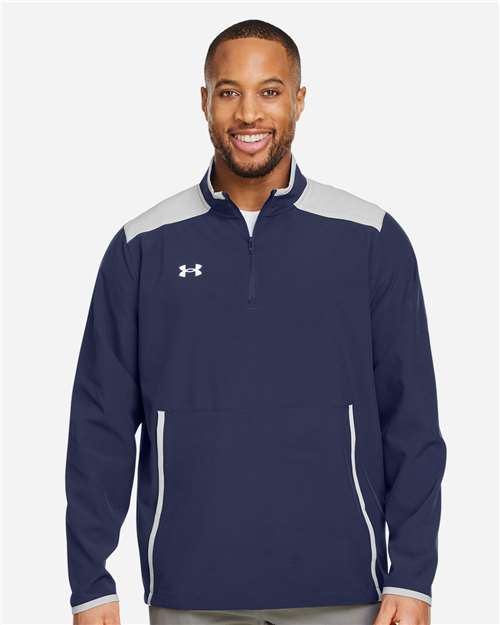 Men's Motivate 3.0 Quarter-Zip Pullover - Midnight Navy/ White