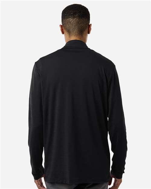 Men's Textured Stripe Quarter-Zip Pullover - Black