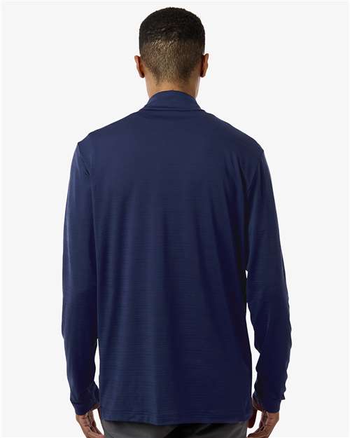 Men's Textured Stripe Quarter-Zip Pullover - Dark Blue