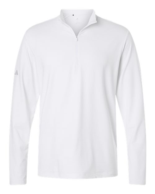 Men's Textured Stripe Quarter-Zip Pullover - White