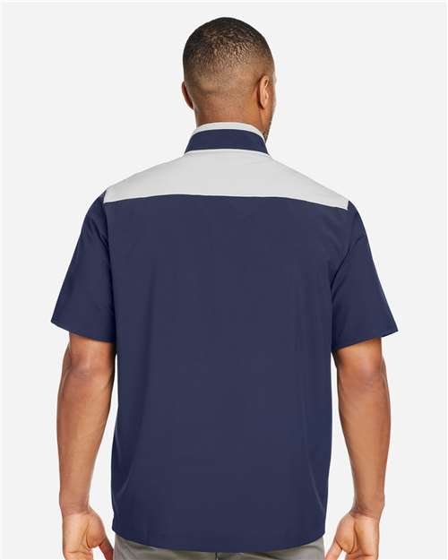 Men's Motivate 3.0 Short Sleeve Half-Zip - Midnight Navy/ White