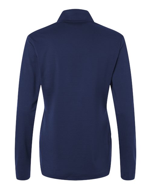 Women's Textured Stripe Quarter-Zip Pullover - Dark Blue