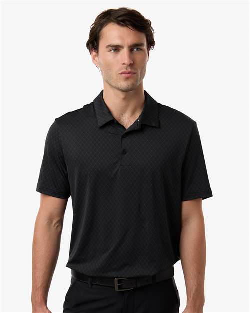Men's 4-Way Stretch Printed Polo - Carbon