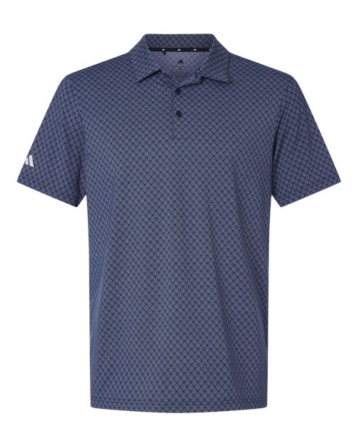 Men's 4-Way Stretch Printed Polo - Collegiate Navy