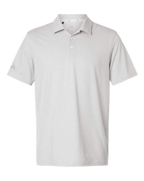 Men's 4-Way Stretch Printed Polo - White