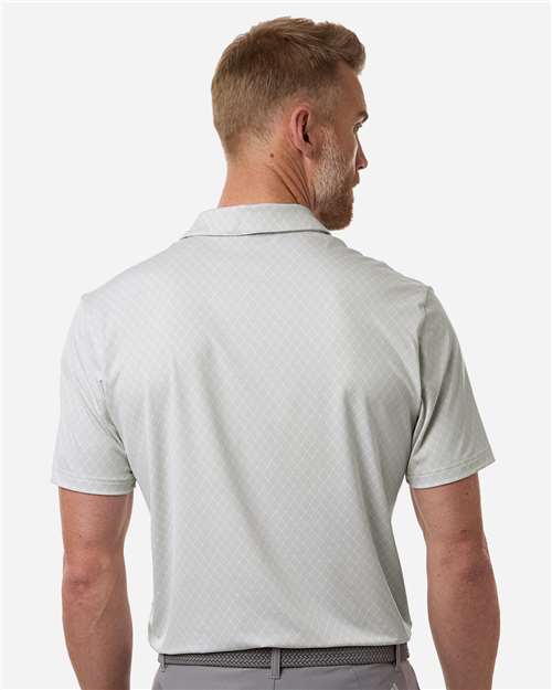 Men's 4-Way Stretch Printed Polo - White