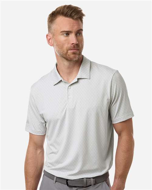 Men's 4-Way Stretch Printed Polo - White