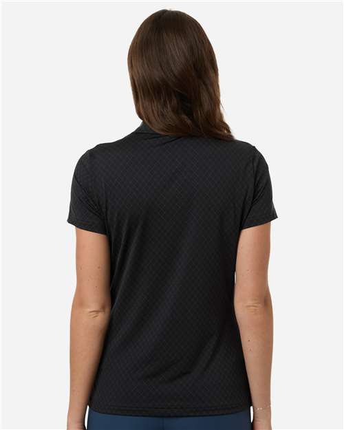 Women's 4-Way Stretch Printed Polo - Carbon