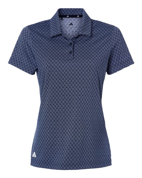 Women's 4-Way Stretch Printed Polo - Collegiate Navy