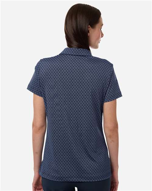 Women's 4-Way Stretch Printed Polo - Collegiate Navy