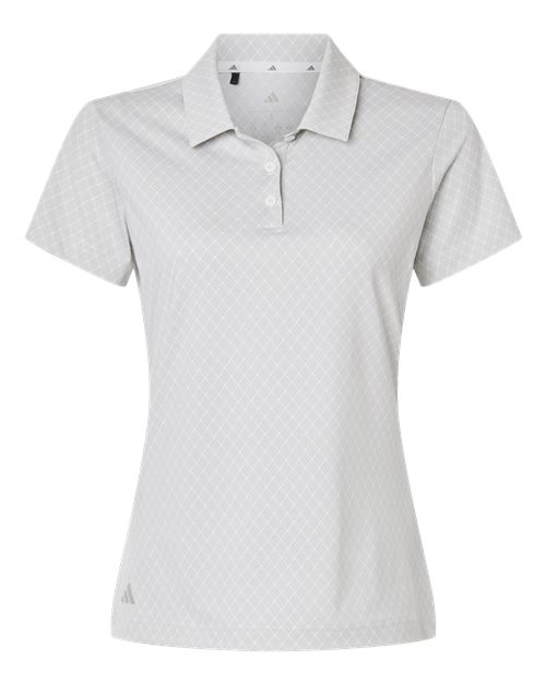 Women's 4-Way Stretch Printed Polo - White