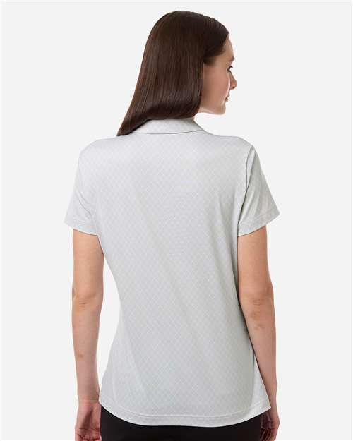 Women's 4-Way Stretch Printed Polo - White