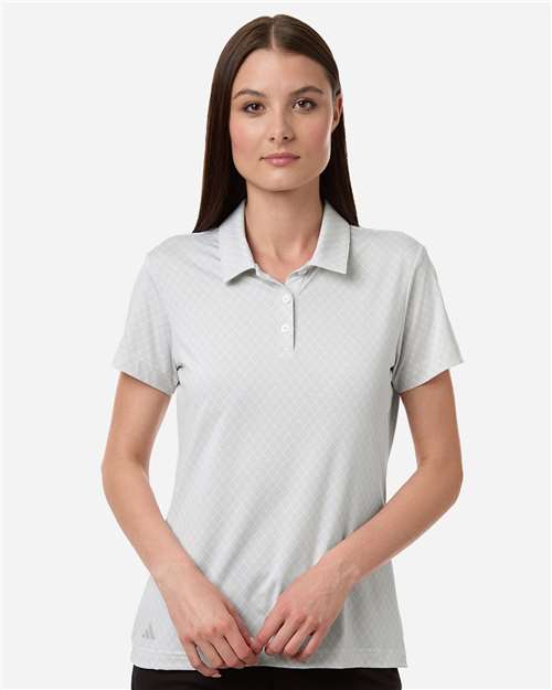 Women's 4-Way Stretch Printed Polo - White