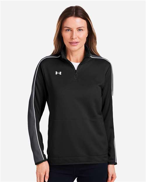 Women's Command 2.0 Quarter-Zip Pullover - Black/ White