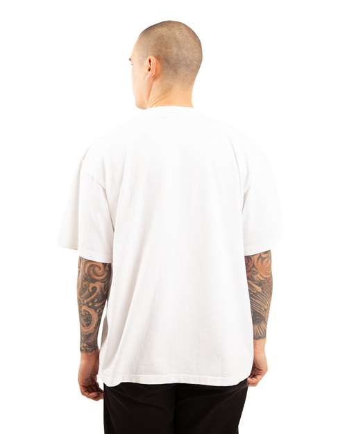 Unisex Garment-Dyed Reverse T-Shirt - White