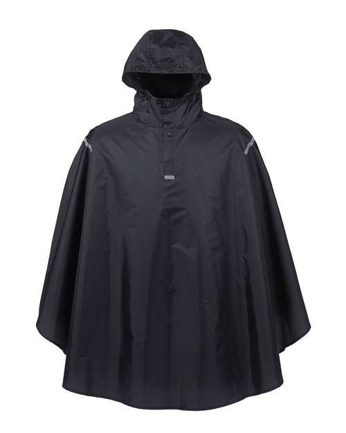 Unisex Zone Protect Packable Poncho - Black