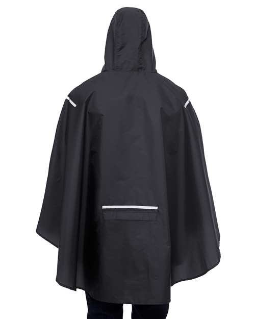 Unisex Zone Protect Packable Poncho - Black