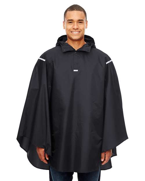 Unisex Zone Protect Packable Poncho - Black