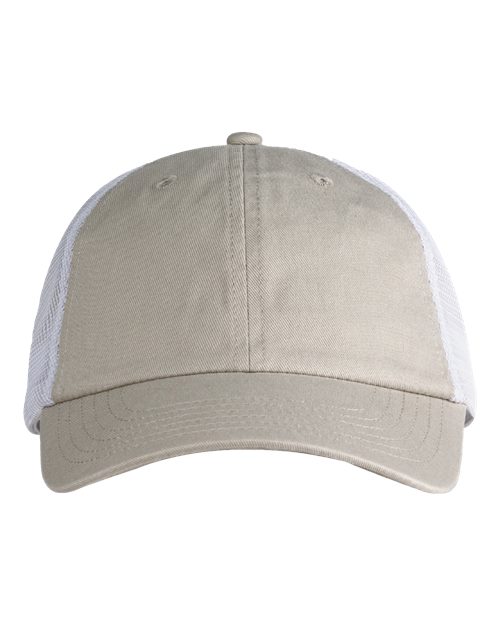 Washed Trucker Cap - Stone/ White