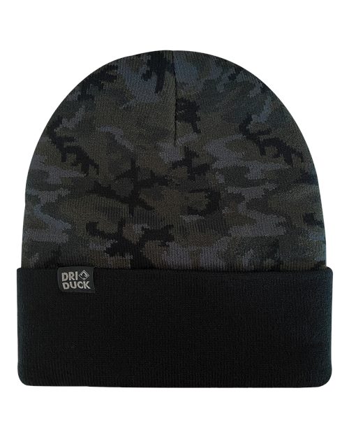 Coleman Cuffed Beanie - Black Woodland Camo